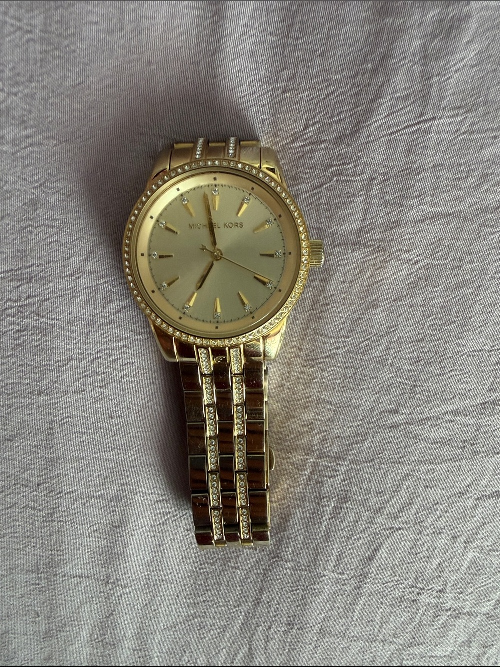 Women’s Michael Kors Gold-tone Bracelet Watch with Crystal Links